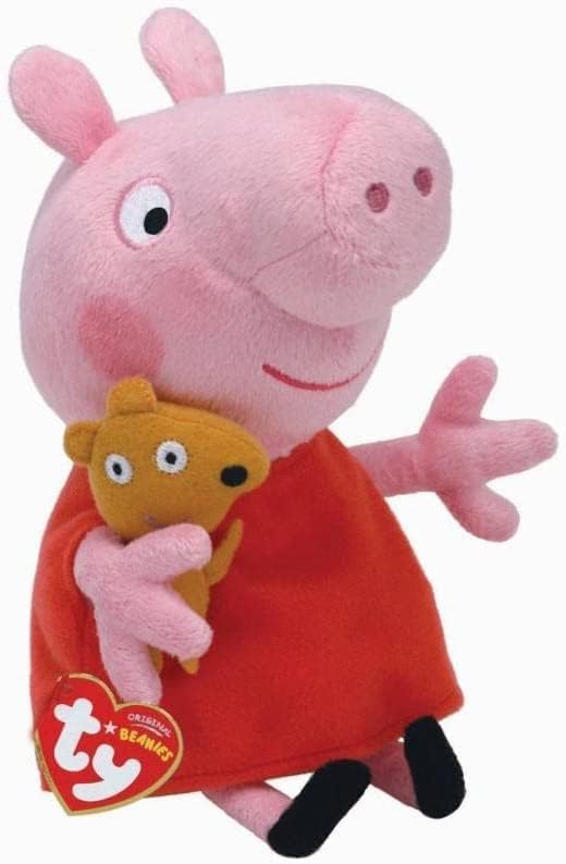 TY Peppa Pig &amp; George Pig 10 Zoll Multipack - Beanie Baby Weiche Plüschtiere - Sammlerstück Kuschelt