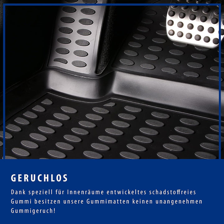 Elmasline Design 3D Gummimatten Set für VW Touareg II Baujahr 2010-2018 | Extra hoher 5cm Rand TOUAR