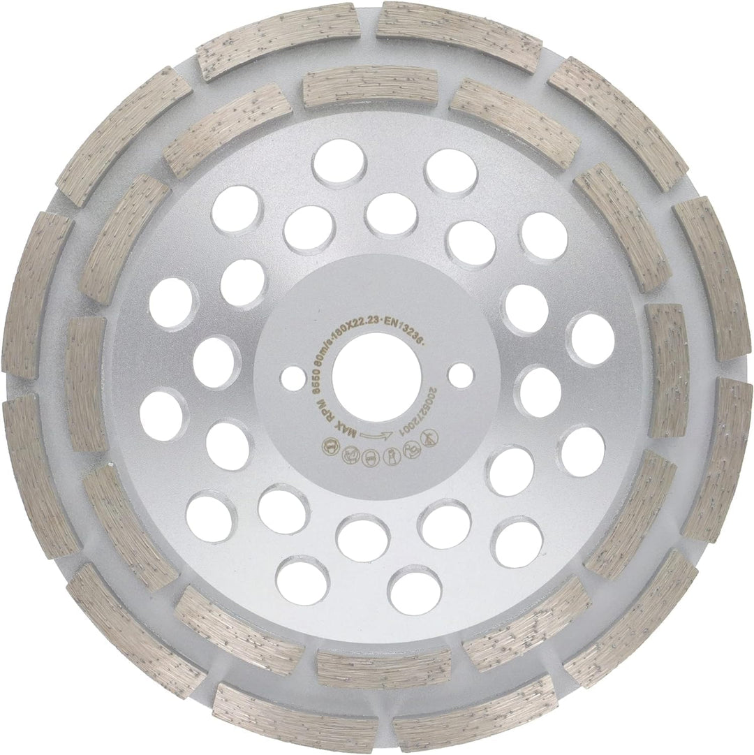 PRODIAMANT Diamant-Schleiftopf 180mm Beton universal 180 mm x 22,2 mm Schleifteller doppelreihig Bau