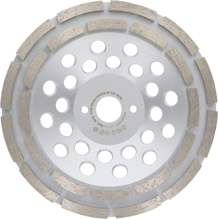 PRODIAMANT Diamant-Schleiftopf 180mm Beton universal 180 mm x 22,2 mm Schleifteller doppelreihig Bau