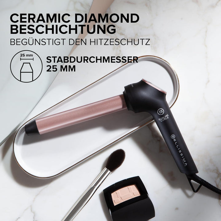 Bellissima Sublime Curls, Lockenstab, 25 mm Durchmesser, Display, 3 Temperaturen, Diamant-Keramik-Be