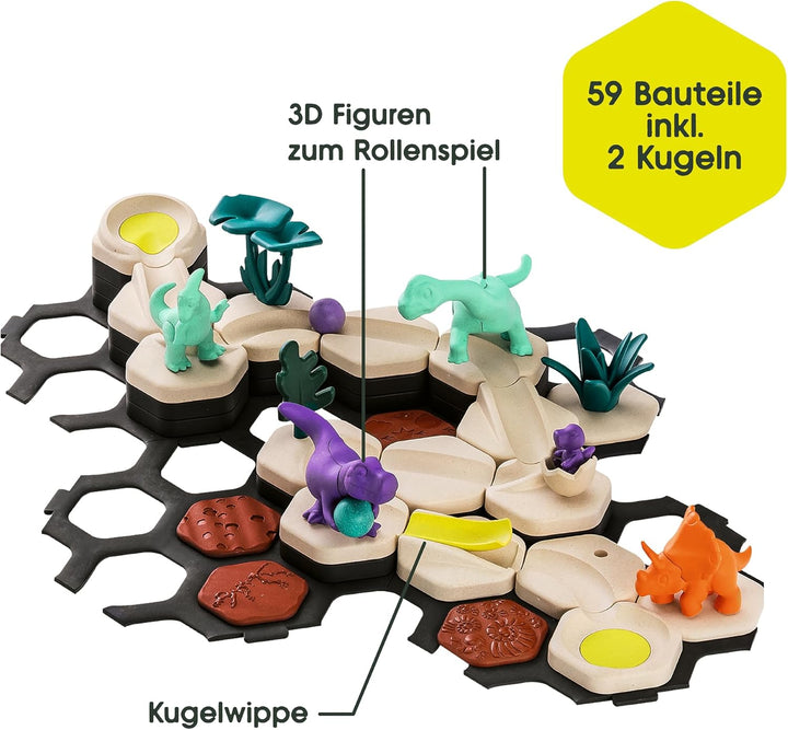 Ravensburger GraviTrax Junior Starter-Set S Dino 12020003 - Kugelbahn ab 3 Jahre - Murmelbahn und Ko