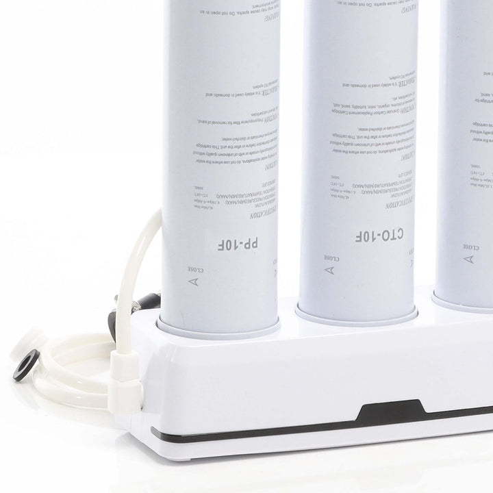 Naturewater NW-3-PPCTOUF 3 Stufen Counter Top Wasserfilter, 5 µ, PP Sediment, Aktivkohle Block und U