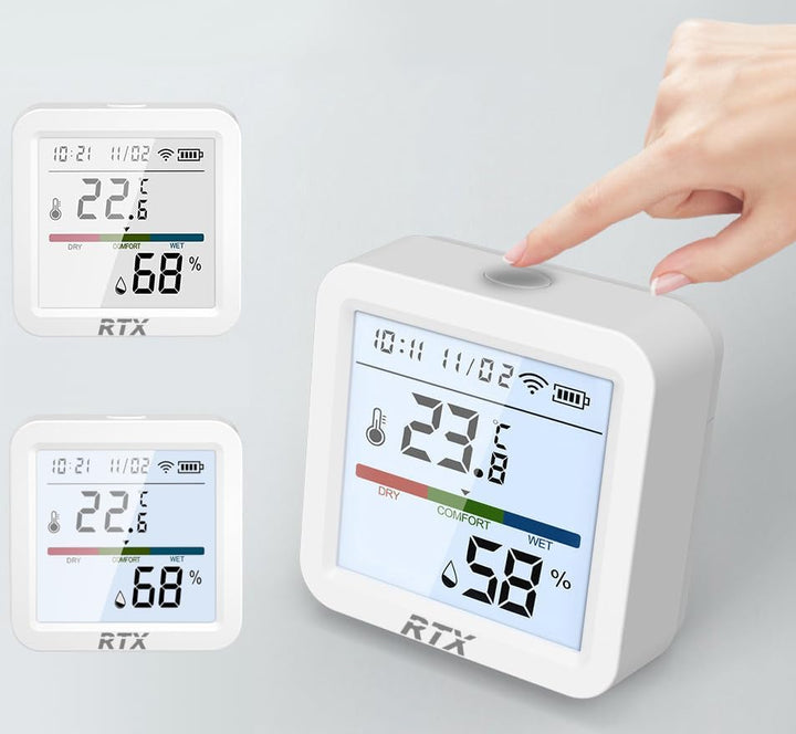 RTX Temperatur- und Feuchtigkeitssensor LCD Zigbee Tuya Smart