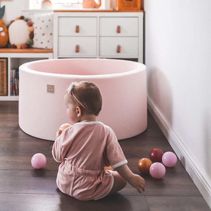 MEOWBABY Bällebad Baby - Rund 90x40cm Ball Pit für Kinder ab 1 Jahr mit 300 Bälle - Weiches & Sicher