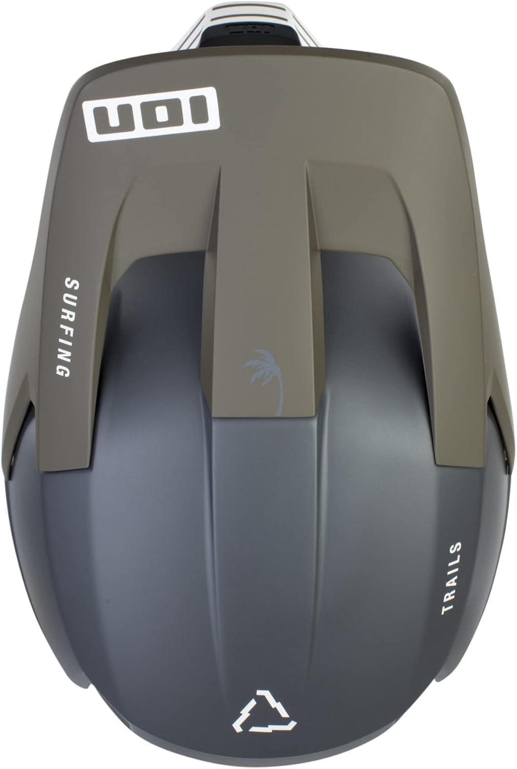 Ion Scrub Amp DH Fahrrad Helm grau/weiss/grün 2024 Grau M (56-58cm), Grau M (56-58cm)