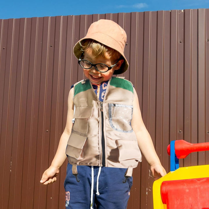 Forscherset für Kinder Exploration Spielzeug mit Weste und Hut Forscher Kostüm Kinder Naturerkundung