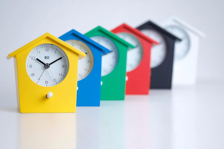 KOOKOO EarlyBird Gelb, Wecker mit Vogelmelodie (Originalaufnahme) oder Dreiklangton, Gelb