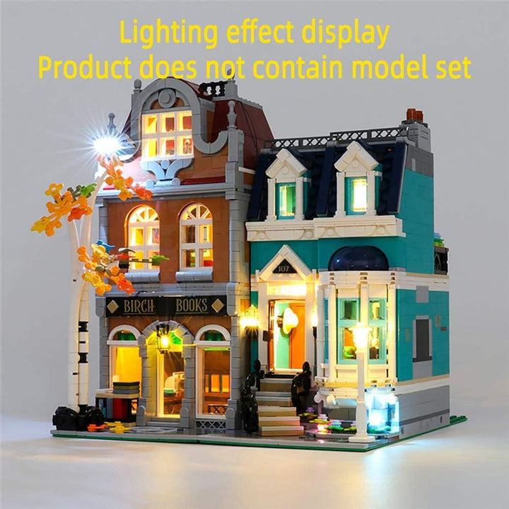 GEAMENT LED-Licht-Set für Creator Expert Bookshop Buchhandlung – Kompatibel mit Lego 10270 Modularba