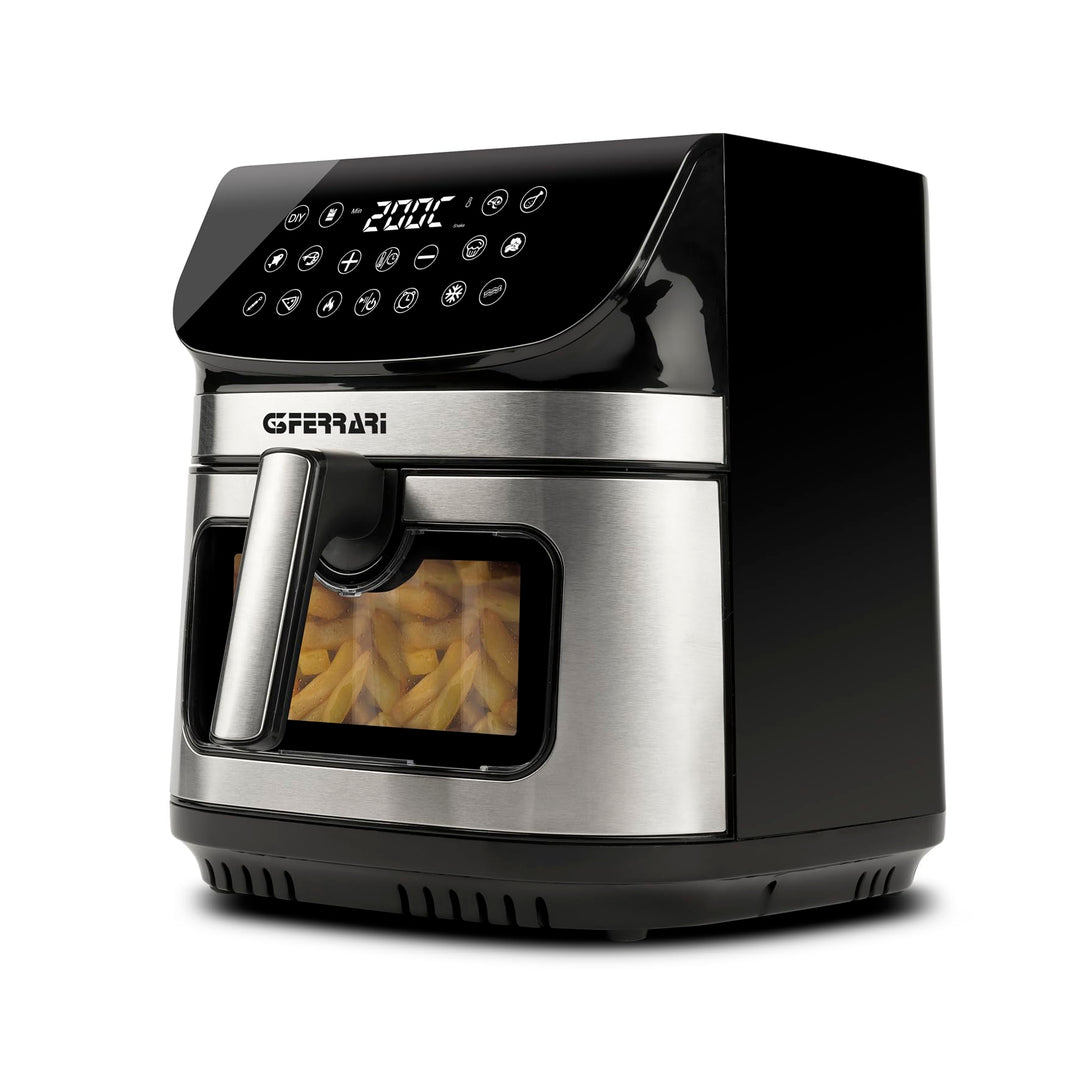 G3 Ferrari G10215 Friggisano Star Heissluftfritteuse 9 Liter, 2200 W, 12 Programme, Digitalanzeige,