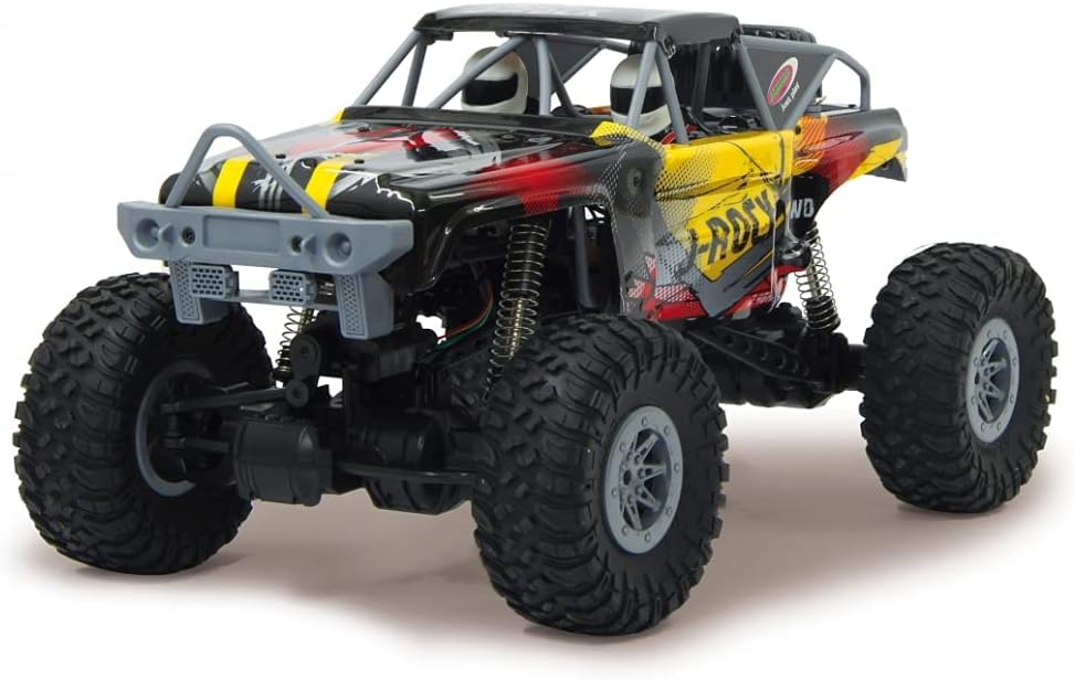 JAMARA 410113 - J-Rock Crawler 1:10 4WD Li-Ion - gesperrte und vom Chassis entkoppelte Achsen, gefed