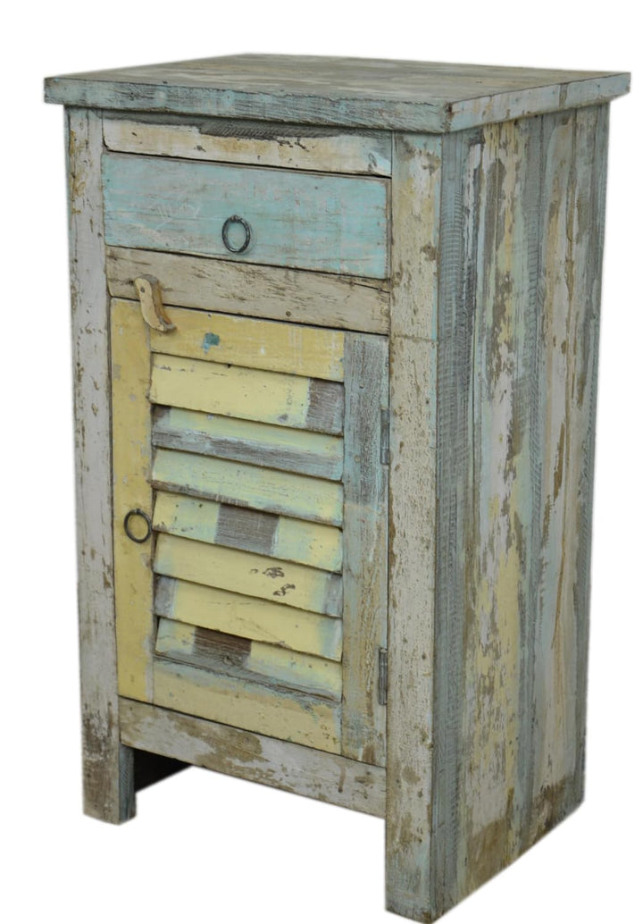GURU SHOP Vintage Beistellschrank, Kommode, Nachttischschrank, Flurschrank - Modell 40, Braun, 75x45