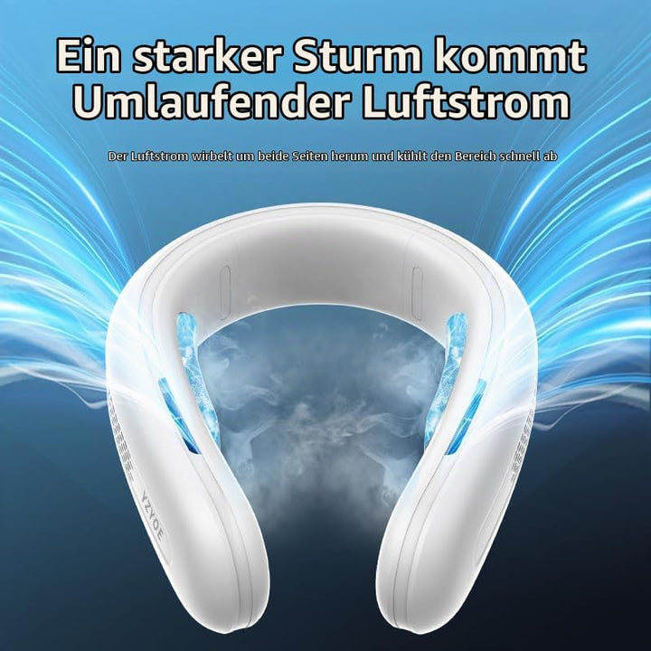 Verbesserte doppelseitige Kühlung wiederaufladbarer Hals Ventilator, Outdoor tragbarer leiser Kühlun