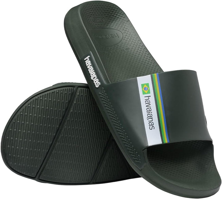Havaianas Unisex Slide Brasil Schiebe-Sandalen 33/34 EU Green Olive, 33/34 EU Green Olive