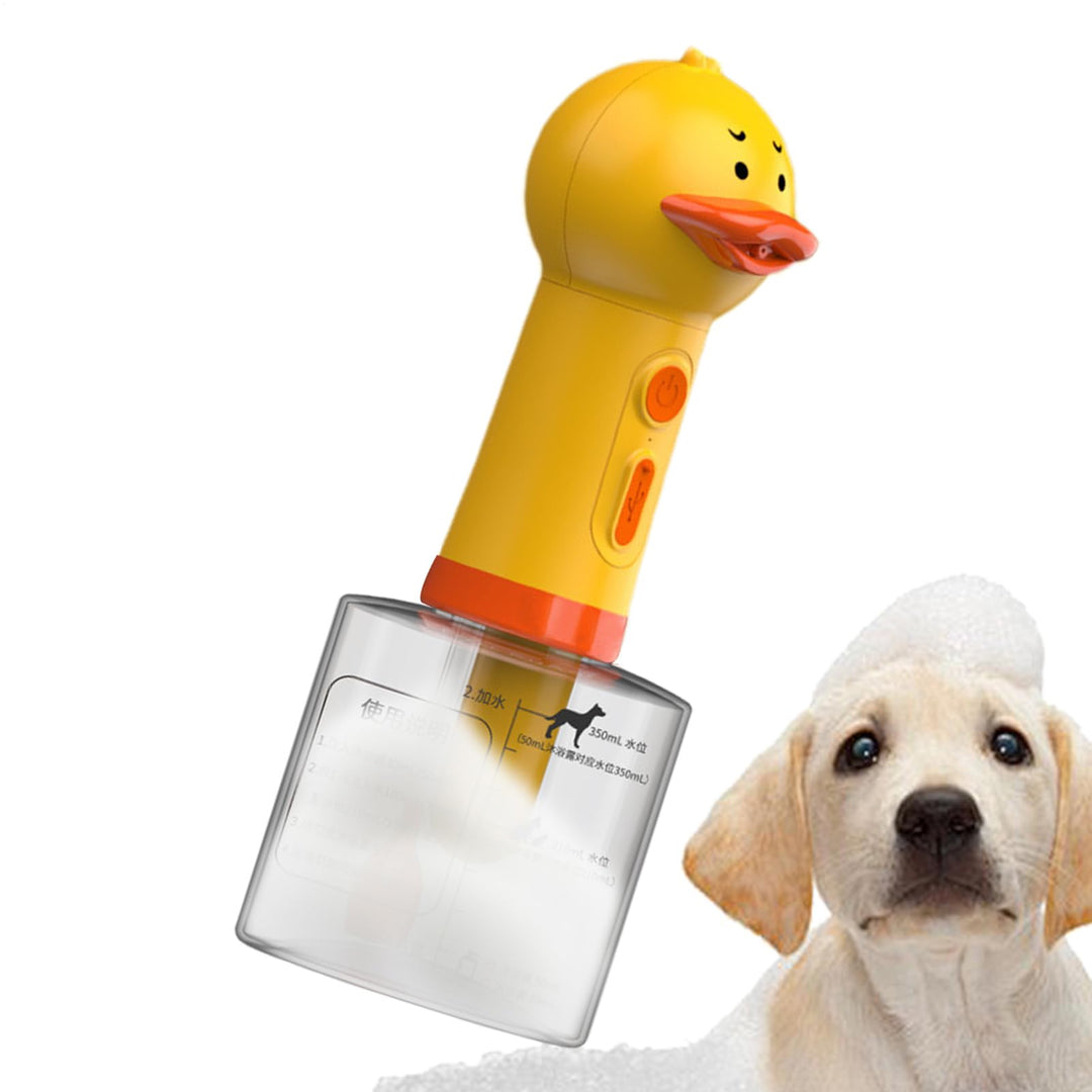 Elektrischer Entenspender, wiederaufladbarer Haustierbaden, elektrischer Hundeschaumspender, wiedera