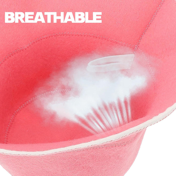 Supvox Filz-Badehut Aus Wolle Sauna-Kappe Badehaus-Duschhaube Sauna-Kopfbedeckung Für Damen Und Herr