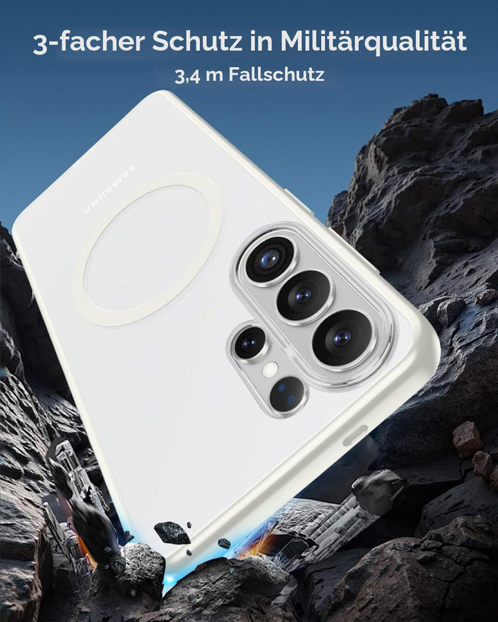 Miimall Magnetische Hülle Kompatibel mit Samsung Galaxy S26 Ultra Hülle Ultradünn 2026, PC+TPU Stoss