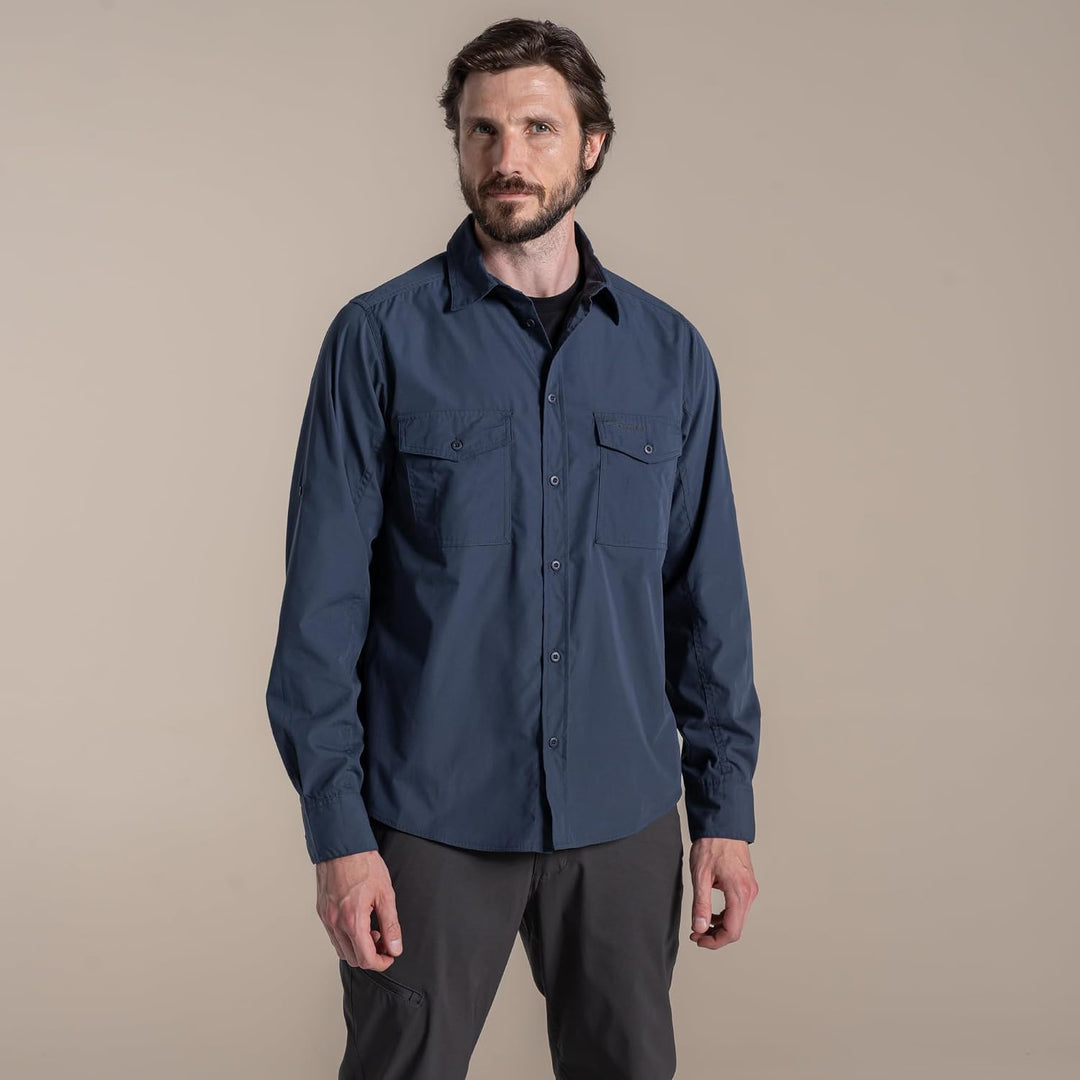 Craghoppers Herren Kiwi Ii Ls Shirts M Ombre Blue, M Ombre Blue