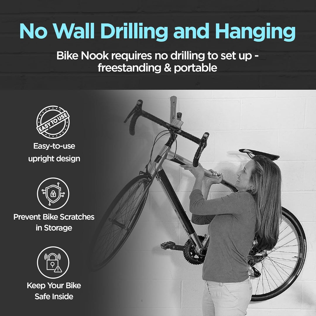Bike Nook Ständer & vertikales Aufbewahrungsregal – 4 Stück – Der originale vertikale Fahrradbodenst