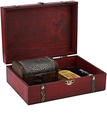 Pssopp Vintage Aufbewahrungsbox Antike Lebewesen Veranstalter Vintage Holzschmuck Aufbewahrungsbox f