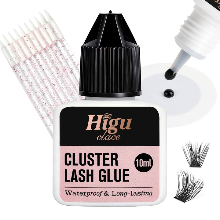 Higu clace Lash-Glue DIY Waterproof Eyelash Adhesive Lash-Cluster-Glue 3s Strong Hold Long Lasting f