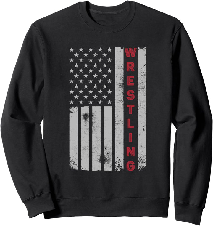 Vintage American Flag Wrestling Sweatshirt