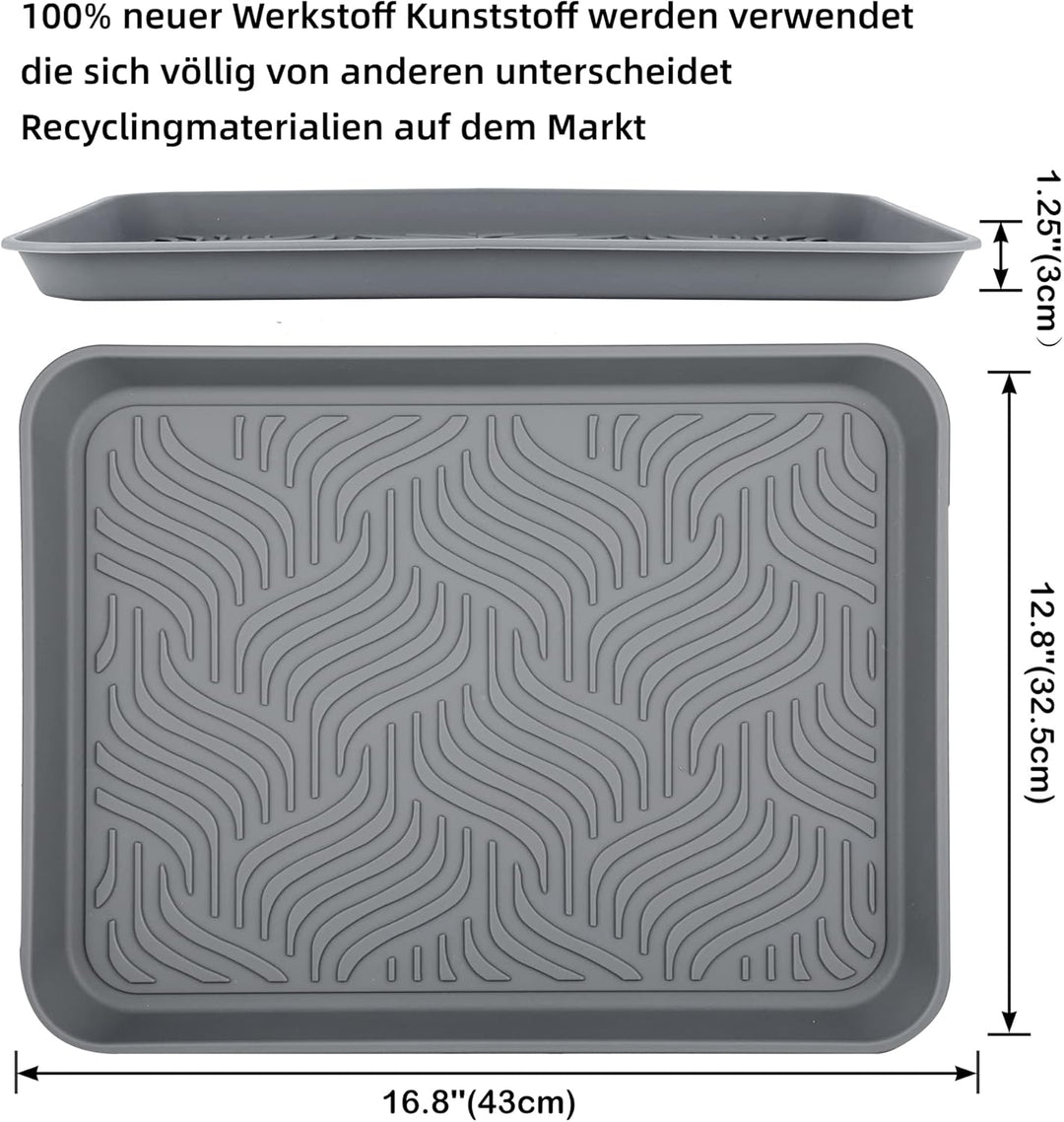 Schuhabtropfschale 2er Set ，43 x 33 x 3 cm, für Haustiere, Hunde, Schuhe, Haustiere, Garten, Schlamm