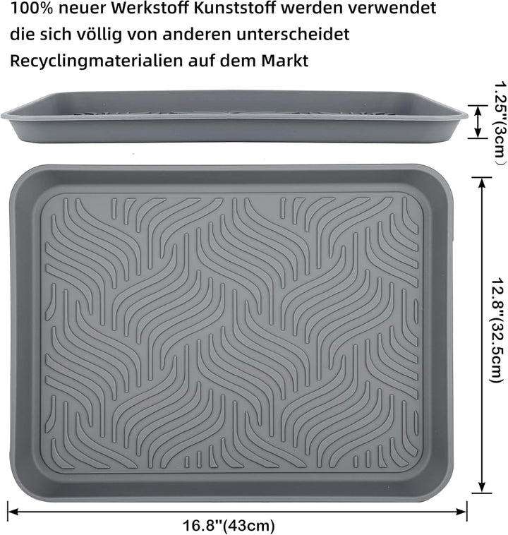 Schuhabtropfschale 2er Set ，43 x 33 x 3 cm, für Haustiere, Hunde, Schuhe, Haustiere, Garten, Schlamm