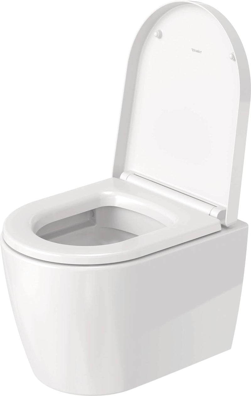 Duravit WC-Sitz ME by Starck Compact, Toilettendeckel aus Urea-Duroplast, Klodeckel mit Edelstahl Sc