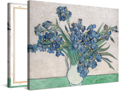 PICANOVA – Vincent Van Gogh Irises 2 100x75 cm – Bild auf Leinwand – Leinwandbild – Premium Leinwand