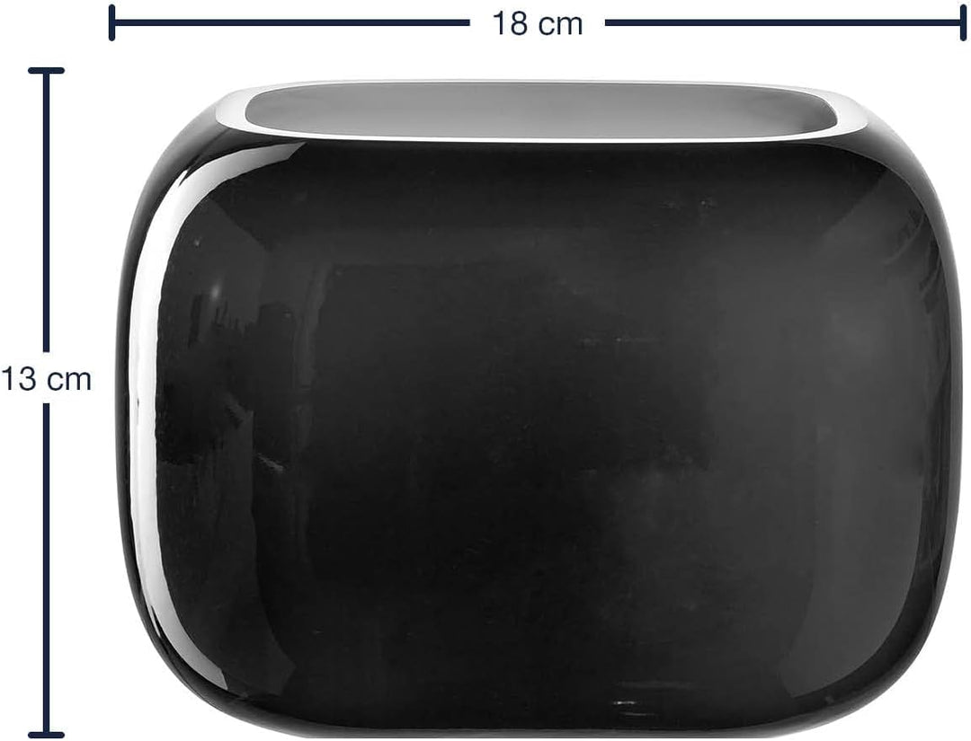 LEONARDO HOME Vase MILANO 13x18x14 cm grau 041660, Glas Grau 13x18x14 cm, Grau 13x18x14 cm