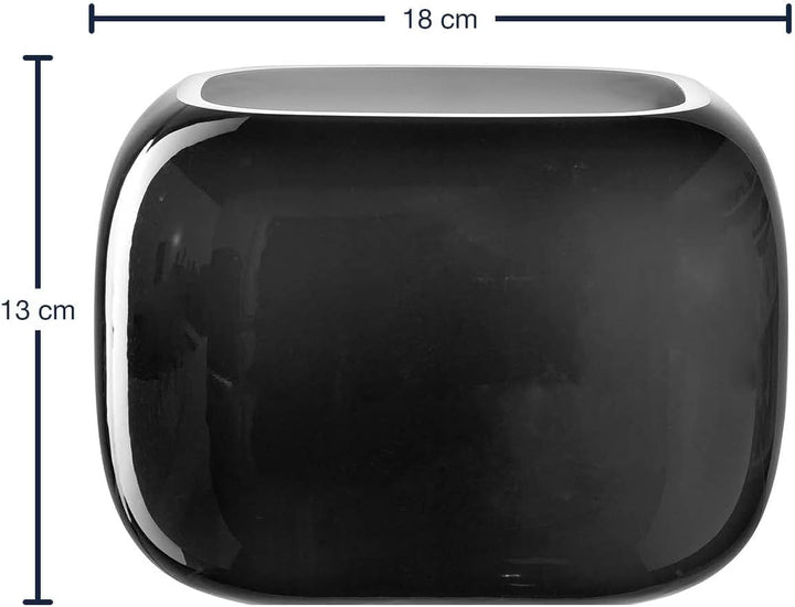 LEONARDO HOME Vase MILANO 13x18x14 cm grau 041660, Glas Grau 13x18x14 cm, Grau 13x18x14 cm