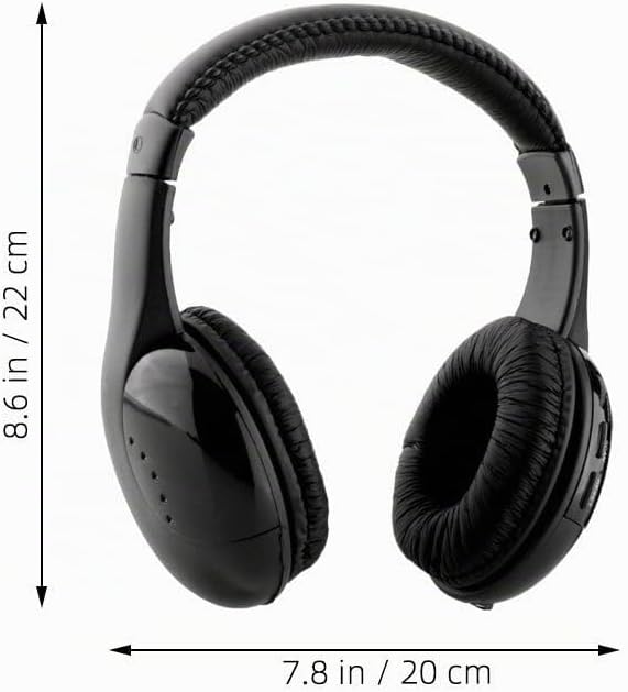 Angoily Kabellose Kopfhörer Mit Mikrofon Fm Radio Und Stereoanschluss Funk-Headset Für Tv Pc Heimnut