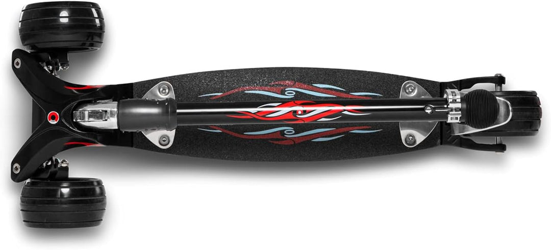 MicroClean KB0022 Micro Monster Kickboard mit austauschbarem T-Griff , Schwarz Schwarz Monster, Schw