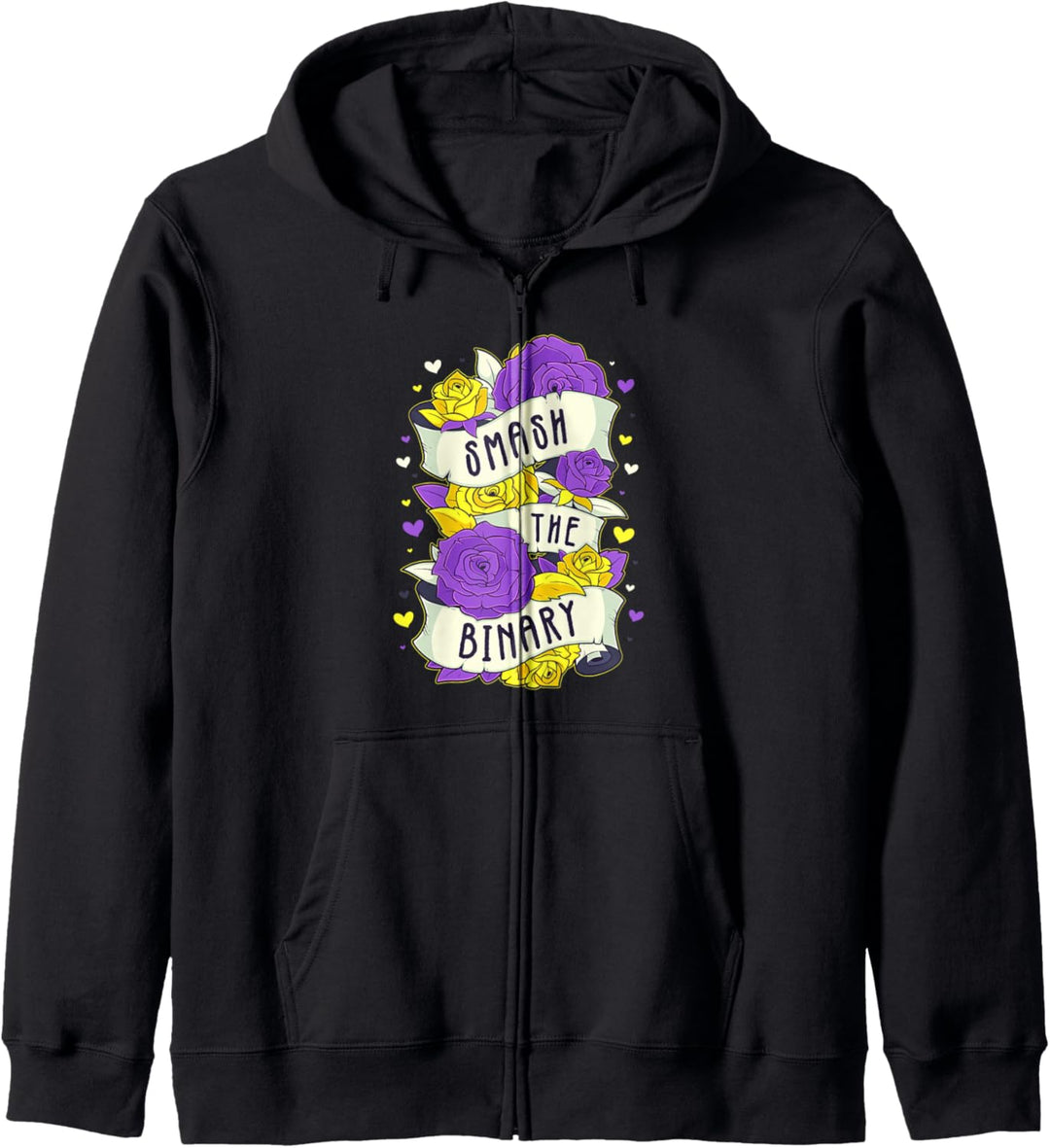 Smash the Binary Nicht-Binär Genderqueer LGBTQ Stolz Monat Kapuzenjacke