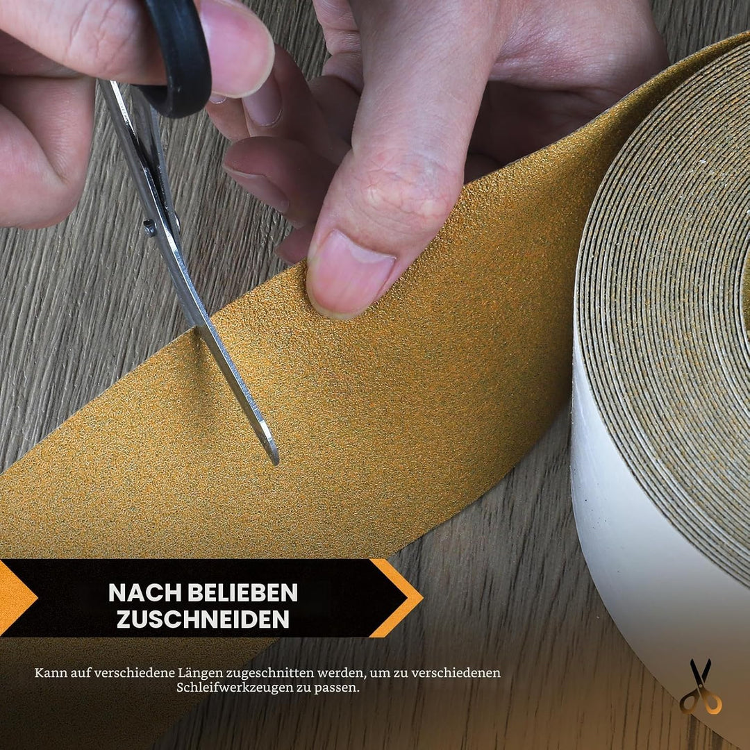 Körnung 240 Netz Schleifpapier Rolle Klett, 70 mm x 12 m, Kollokation mit 70mm Breites Handschleifer