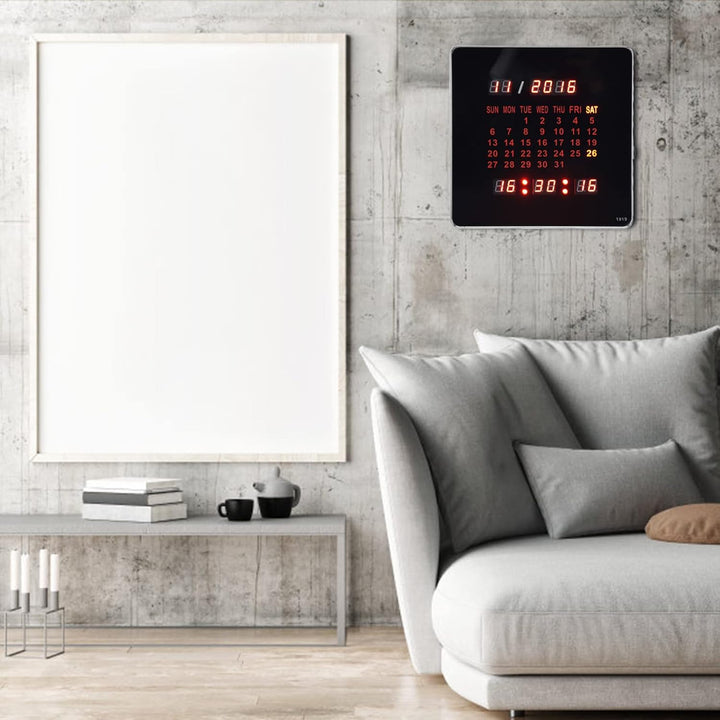 Focket Digitale Wanduhr, 7,87 Zoll Ewiger Kalender, Grosse Anzeige, Digitale Uhr, Batteriebetriebene