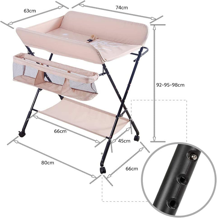 Wickeltisch, Wickeltisch und Badewanne, 2-in-1, für Babys, von Geburt bis 12 Monate (bis 25 kg), Wic