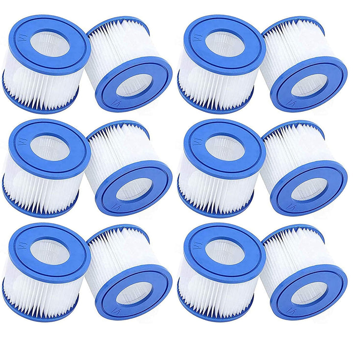 12pcs Spa Filter VI, Stück Filterkartuschen VI für Bestway Miami, Monaco Lay-Z-Spa, Vegas, Palm Spri