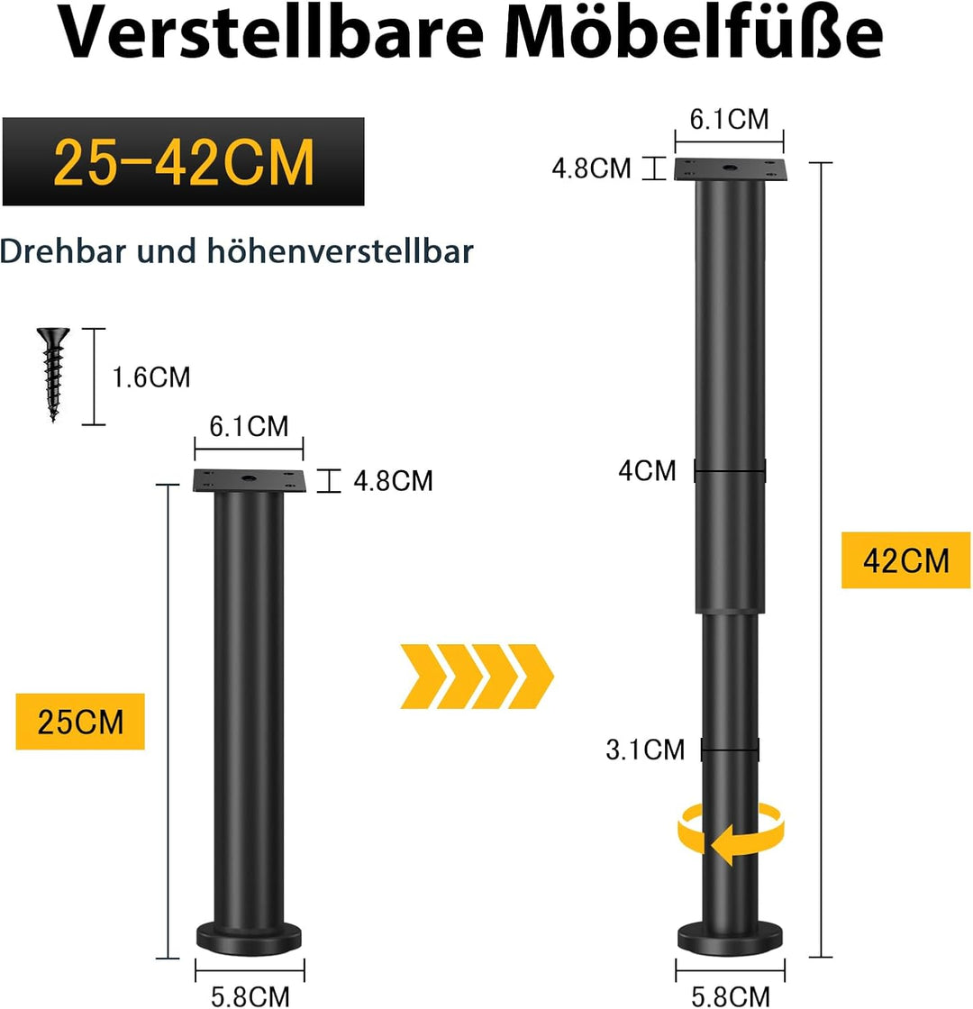 Signstek Tischbeine (25cm-42cm), 25cm-42cm