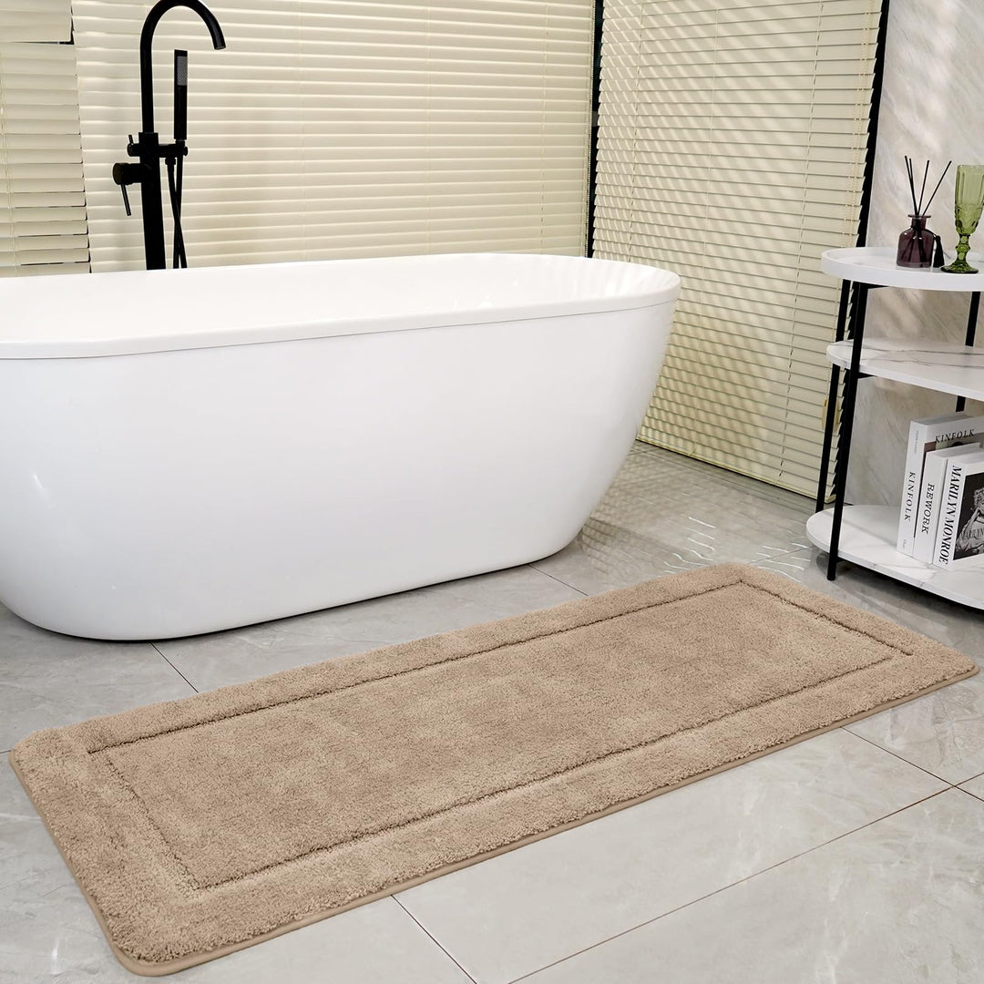 Badematte 60x150 cm, Einzelstück, Hochflor Mikrofaser, rutschfest & Waschbar, Saugfähig Gross Duscht