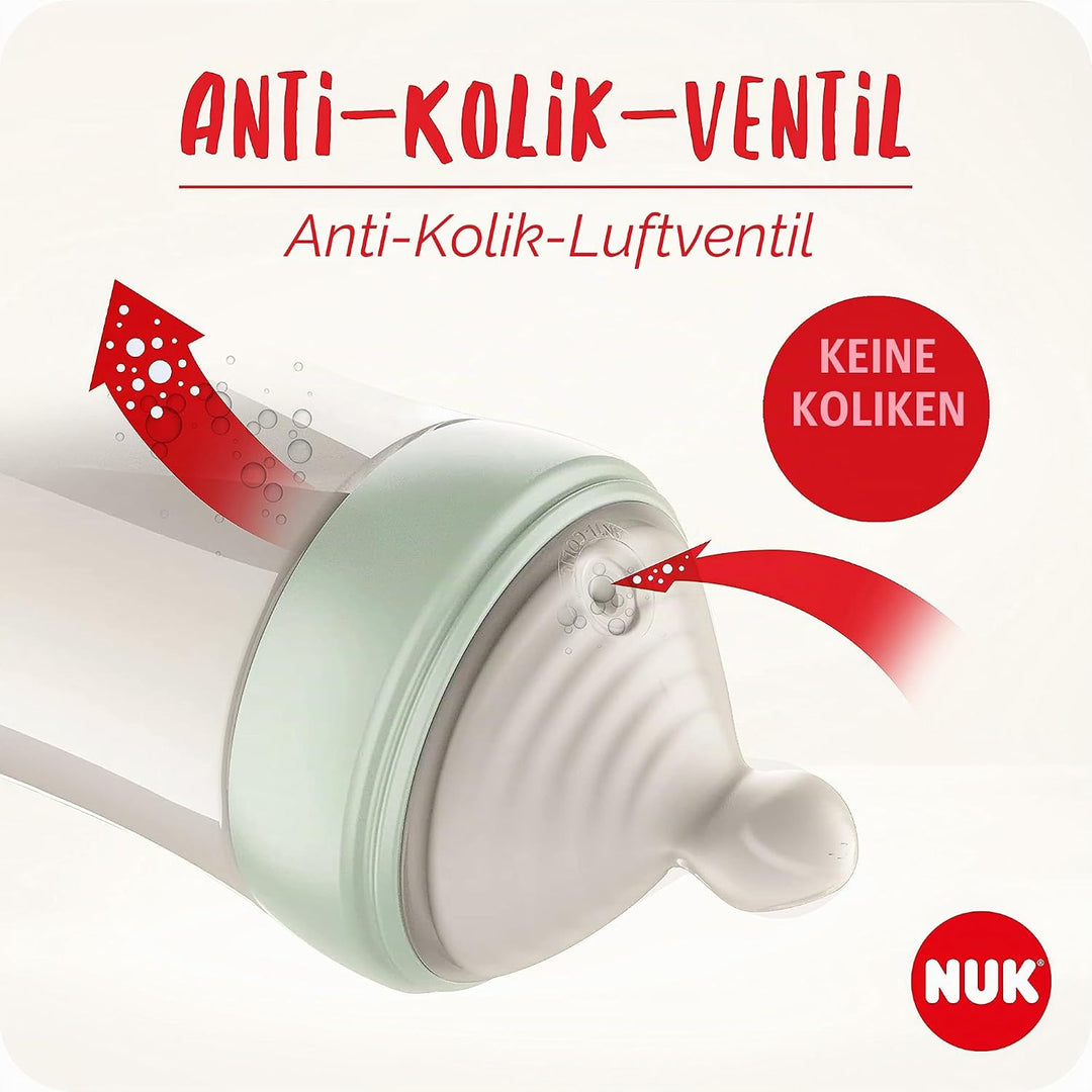 NUK Nature Sense Handmilchpumpe | Still-Set mit Handmilchpumpe, Babyflaschen &amp; Ultra Dry Comfort Sti