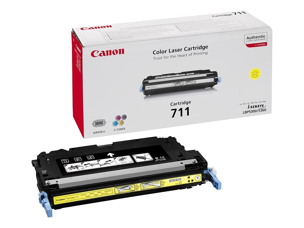 Canon 1657B002 711 Tonerkartusche gelb 6.000 Seiten Gelb Toner Cartridge, Gelb Toner Cartridge