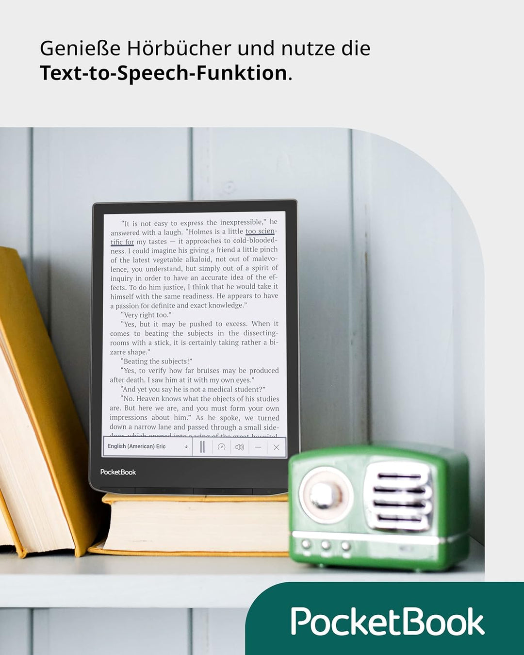 PocketBook e-Book Reader InkPad 4 (deutsche Version) 32 GB Speicher, 19,8 cm (7,8 Zoll) E-Ink Carta