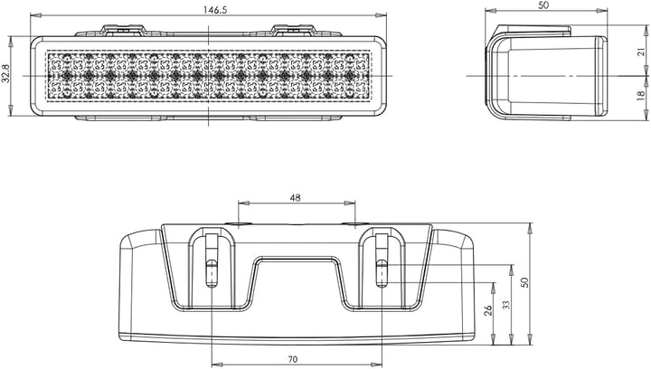 LED NebelschluàŸleuchte Nebelleuchte 12/24V Leuchte Anhänger Pkw Lkw W99