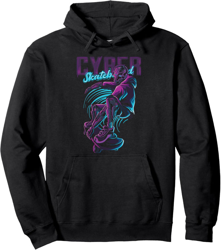 Cyber-Skateboardfahrer-Roboter - futuristisches A.I Robot Pullover Hoodie