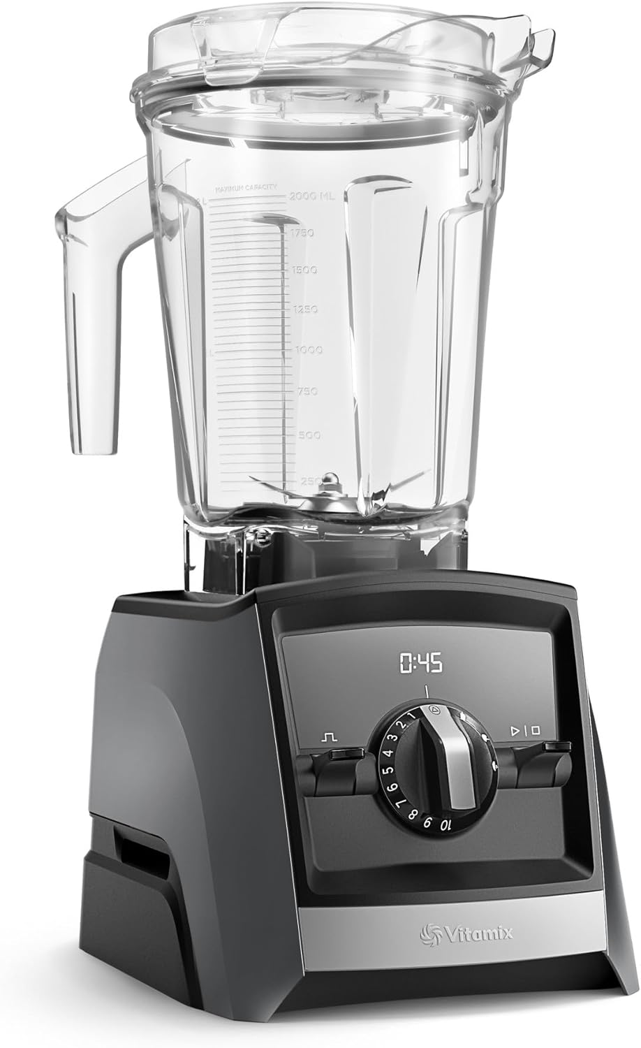 Vitamix A2500 Ascent Series Smart Blender, Profi-Qualität, 1,8 l, flacher Behälter, Schiefer Slate M