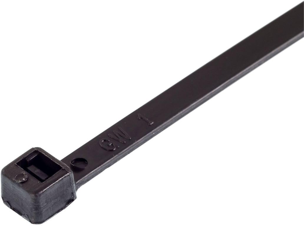 Gocableties Kabelbinder 1000 Stück Schwarz, 150 mm x 3,6 mm mit 18,2 kg Zugfestigkeit, kleine Grösse