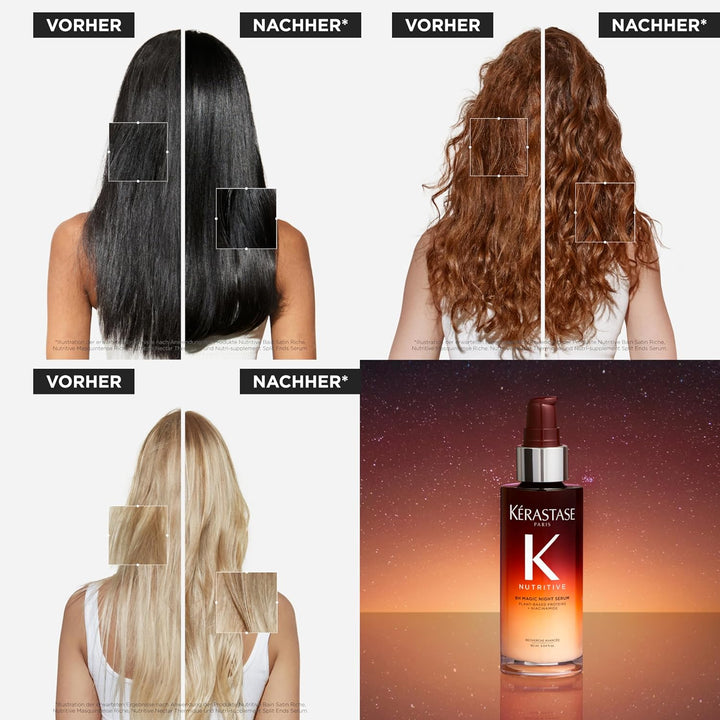 Kérastase Nutritive, Nachtserum für normales bis leicht trockenes Haar, Nährend und glättend für meh