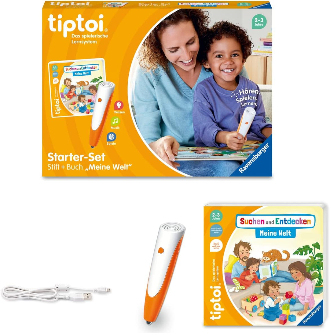 Ravensburger tiptoi Starter-Set 00112 - Stift und Bilderbuch Suchen und Entdecken Meine Welt - Lerns